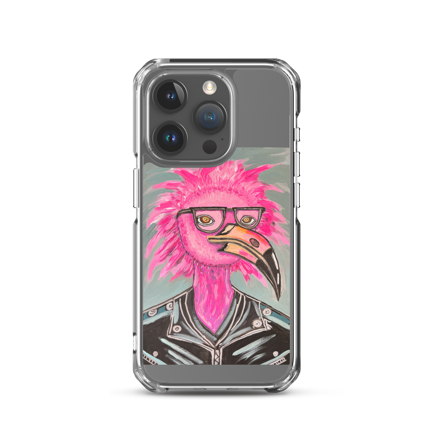 Punk Rock Flamingo Clear Case for iPhone®