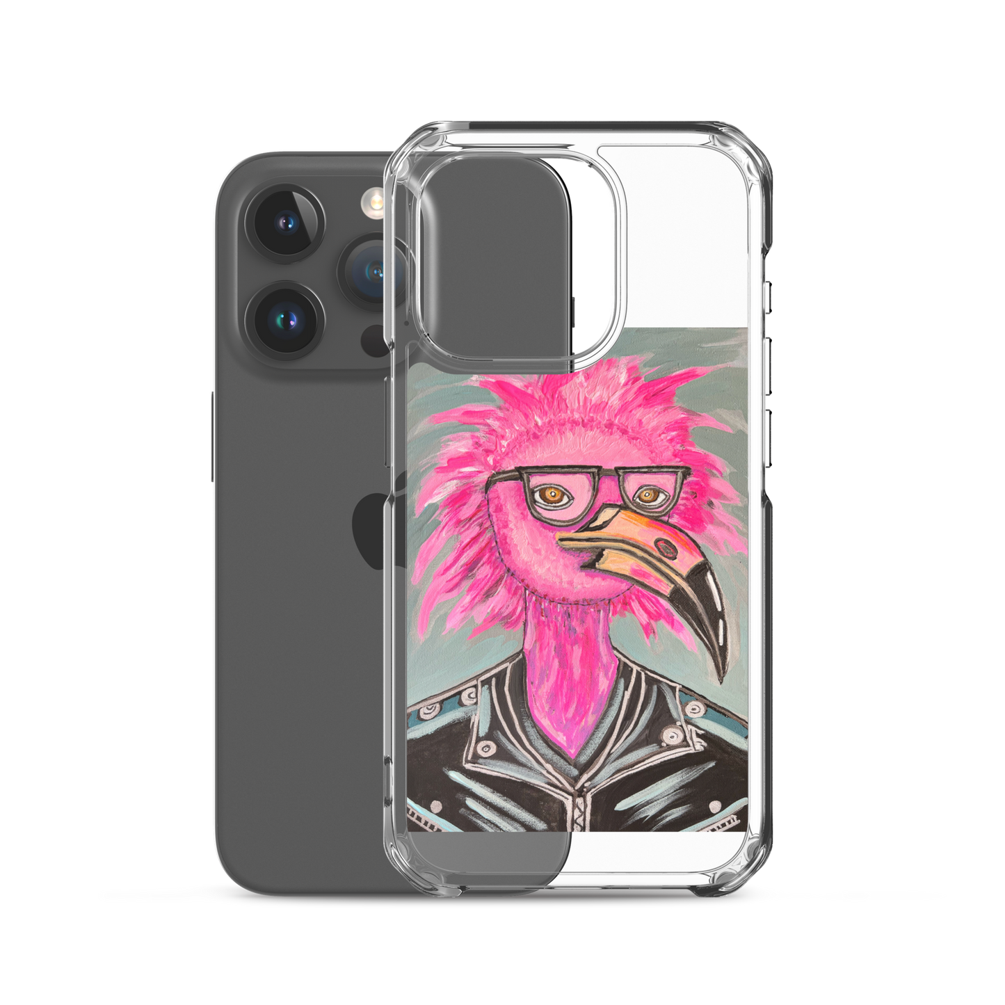 Punk Rock Flamingo Clear Case for iPhone®