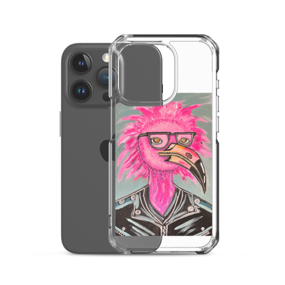 Punk Rock Flamingo Clear Case for iPhone®