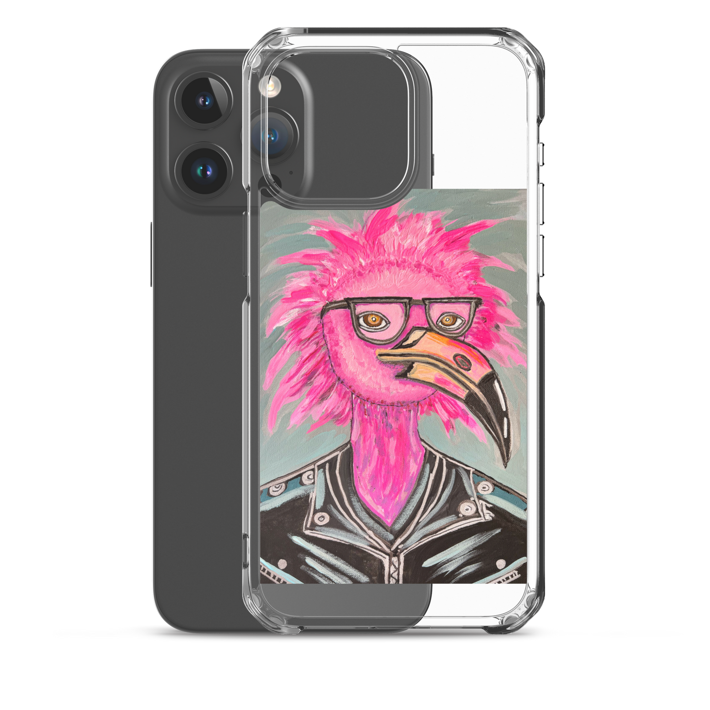 Punk Rock Flamingo Clear Case for iPhone®