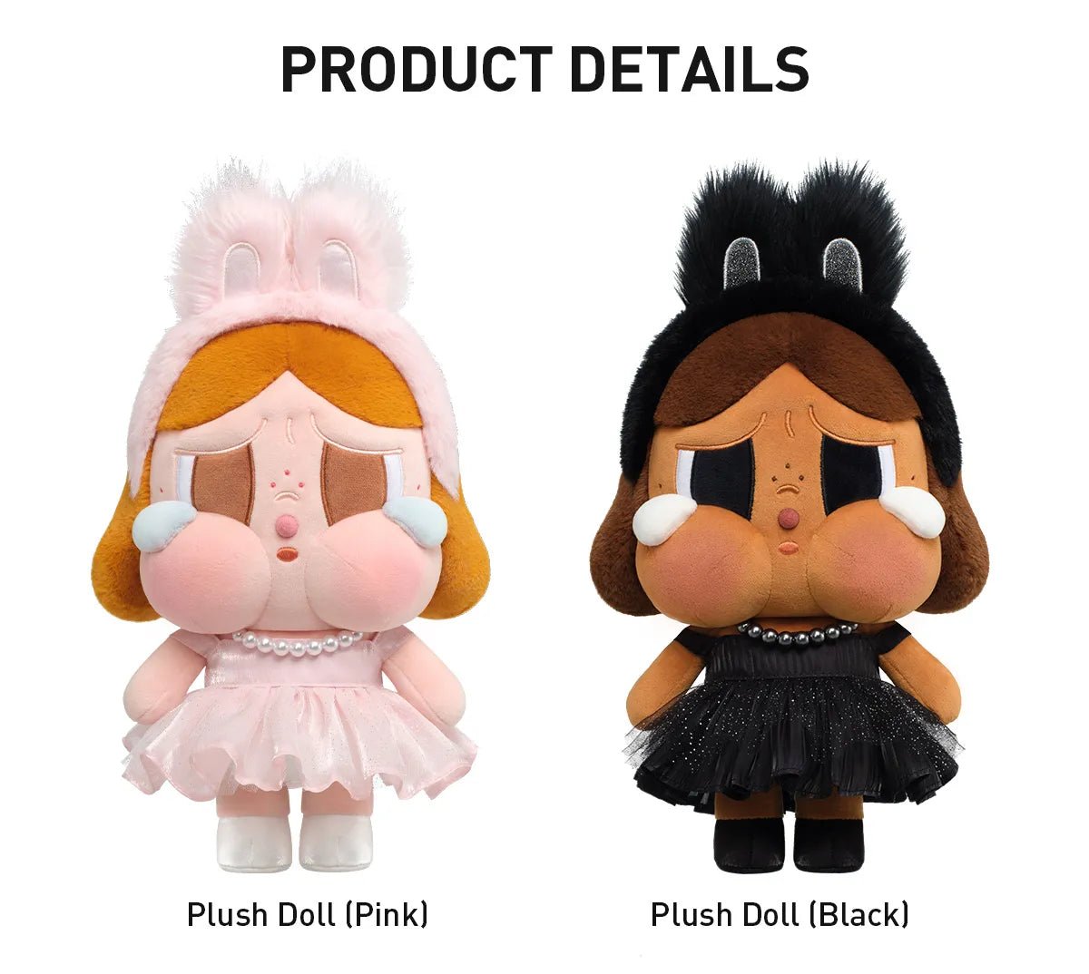 CRYBABY SHINY SHINY SERIES Plush Doll 13 Inches Collectible (Black) - Canvas & Charms