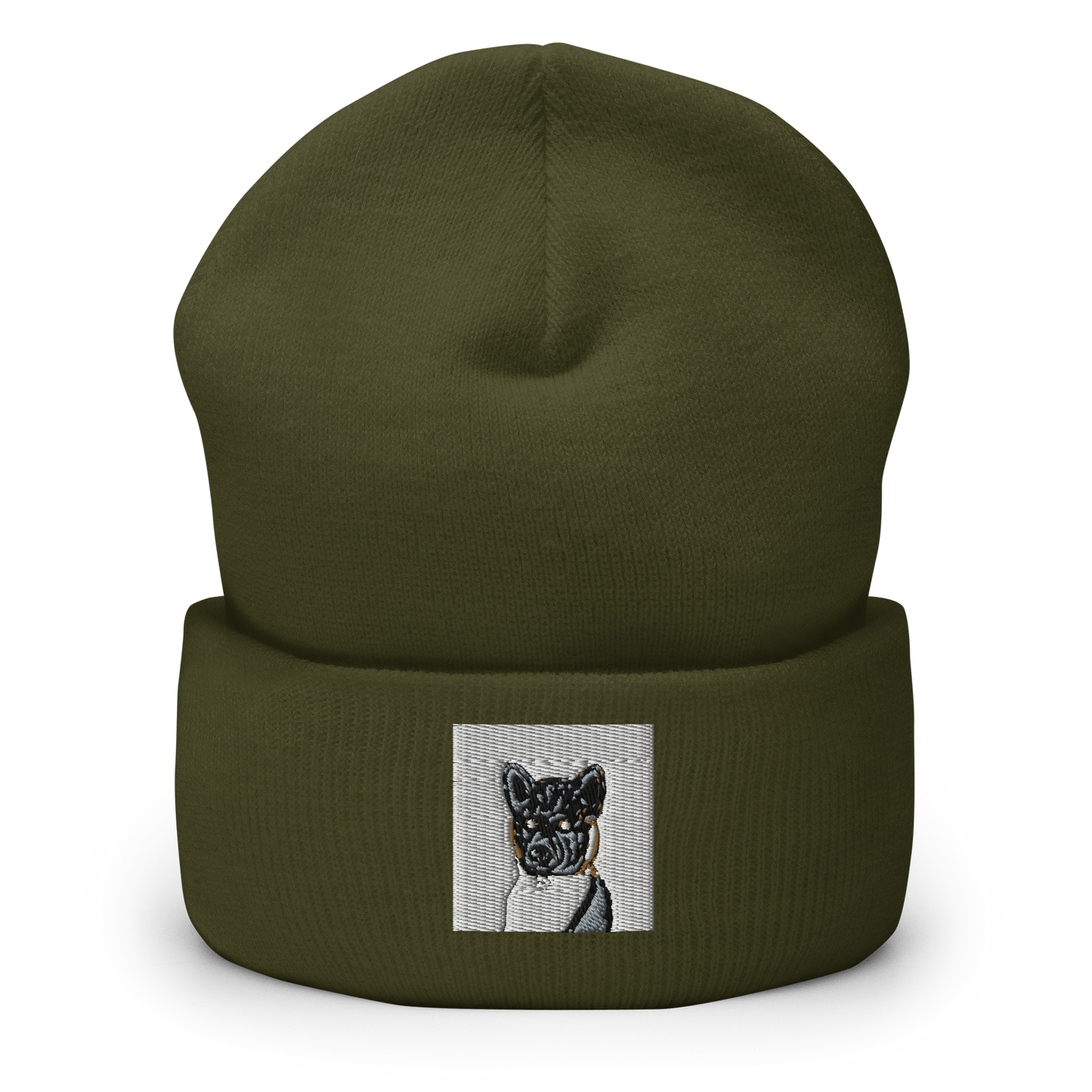 Dog Parent Gift Custom Pet Portrait Embroidery on Beanie Hat