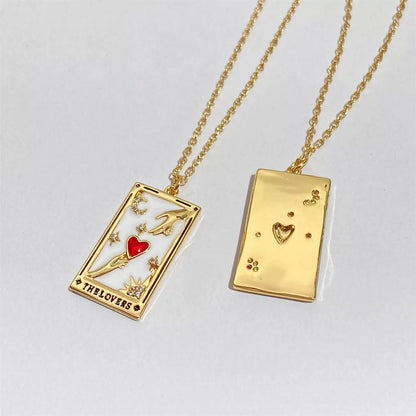 Tarot Card Necklace 18K Plated Tarnish Proof Waterproof Hypoallergenic Stainless Steel