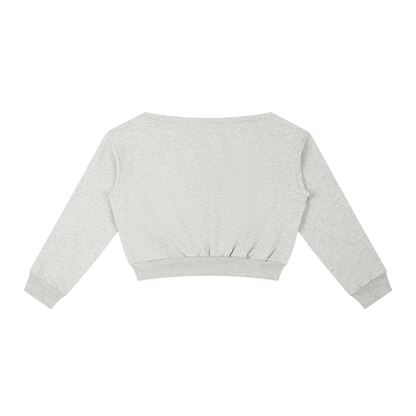 Women's Off-Shoulder Sweatshirt with NYC Skyline Print