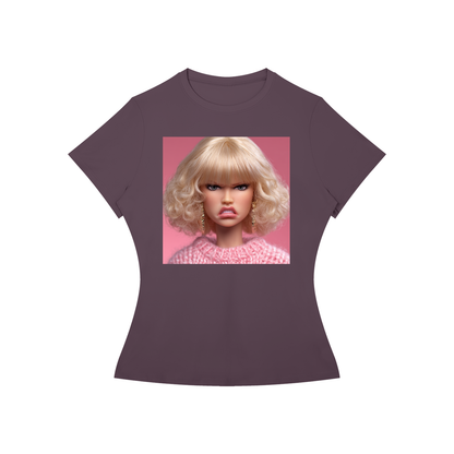 Funny Angry Barbie Doll Face Women’s Slim Fit Performance T-Shirt