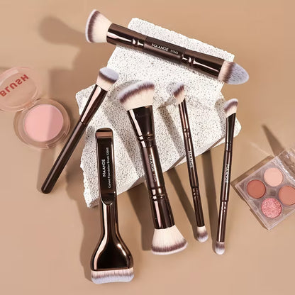 Makeup Brush Set 6 Pcs with Kabuki Brush Nylon for Foundation Concealer Blush