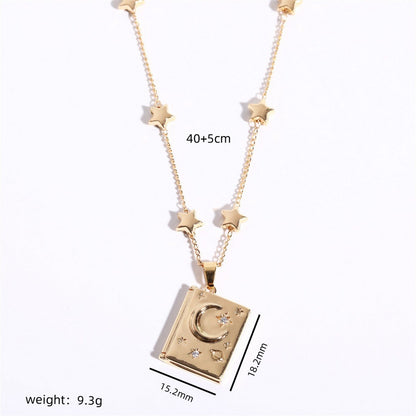 Soulmate Necklace Open & Close Book Cute Dainty Stainless Steel