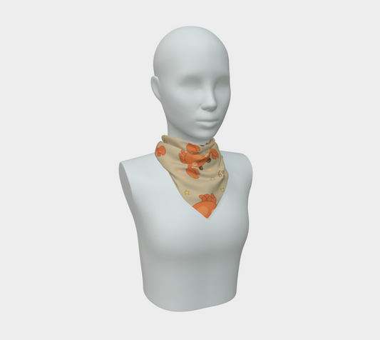 Cancer Zodiac Sign Pattern Print Cute Scarf