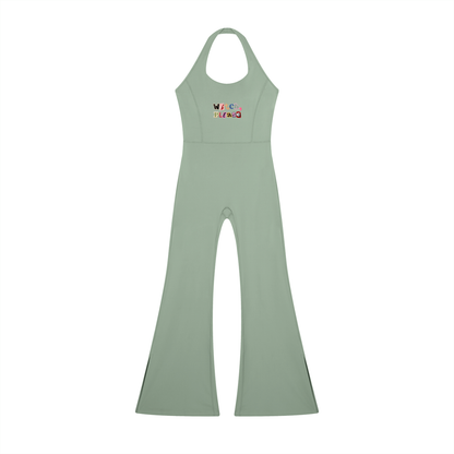 Witch Please Women’s Halter Flared Jumpsuit
