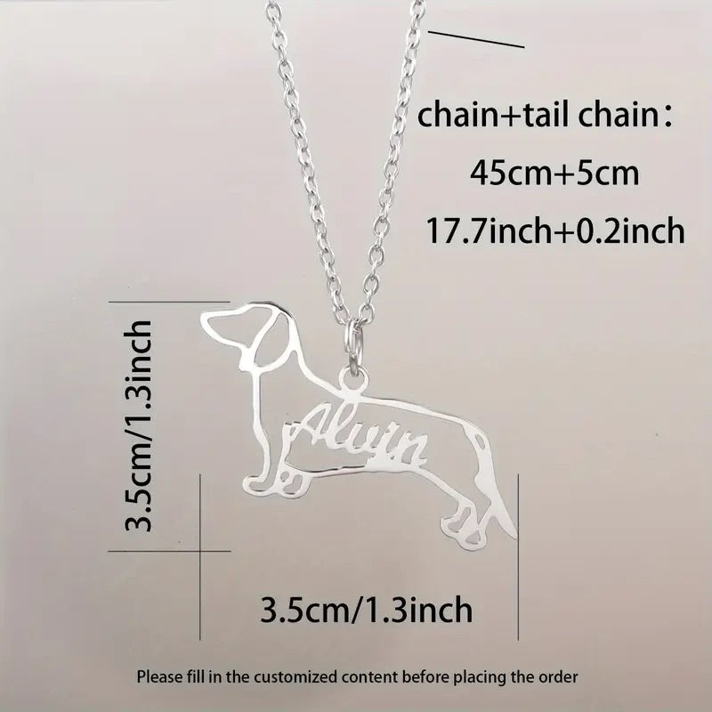 Personalized Dog Name Necklace Gift for Dog Parent