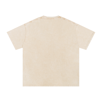 Funny Barbie with a Wine Glass Snow Washed Oversized Cotton T-Shirt