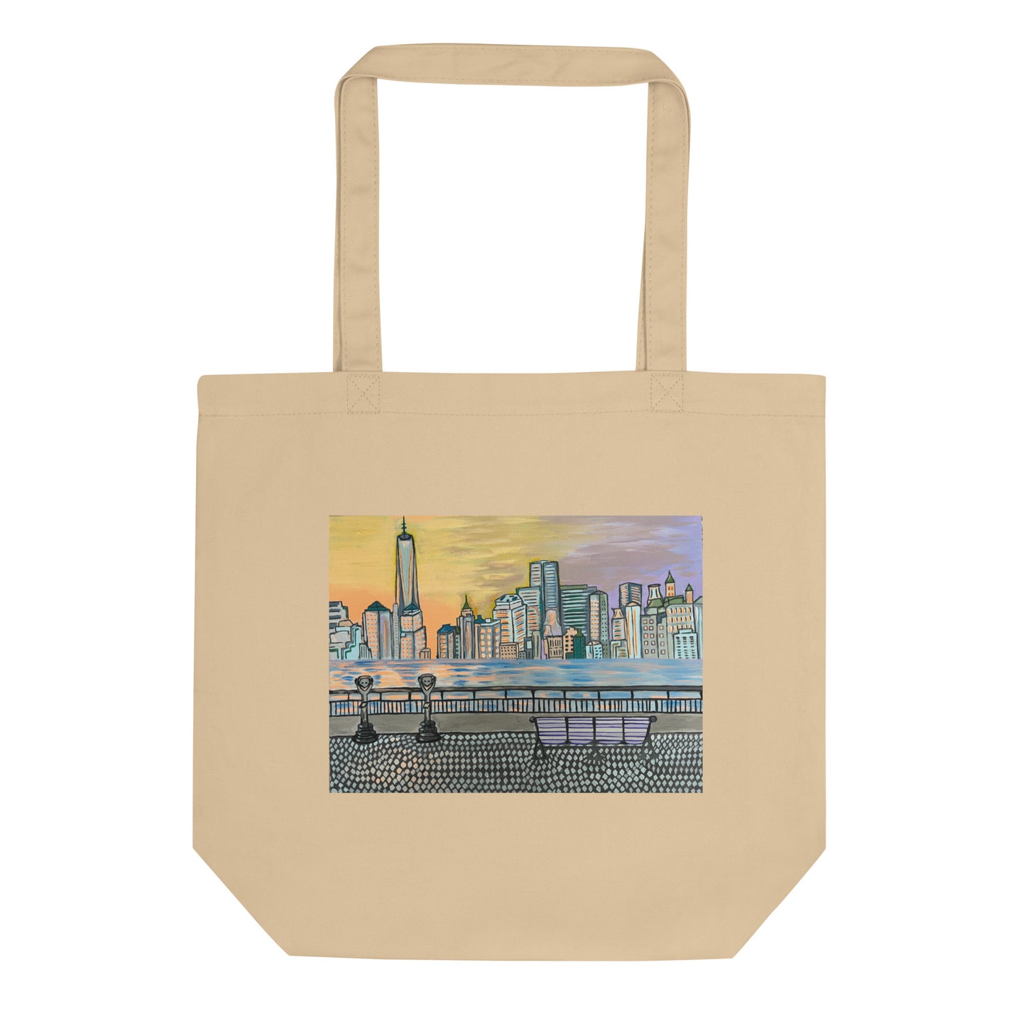 NYC Manhattan Skyline Sunset Art Eco Tote Bag