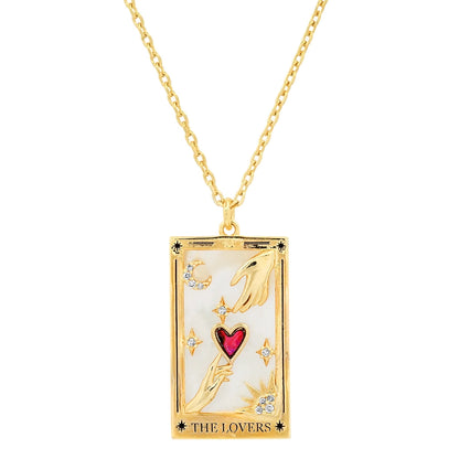 Tarot Card Necklace 18K Plated Tarnish Proof Waterproof Hypoallergenic Stainless Steel