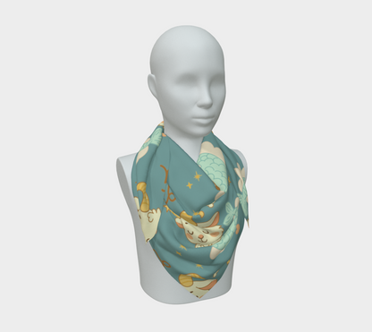 Capricorn Zodiac Sign Cute Pattern Print Scarf All Sizes