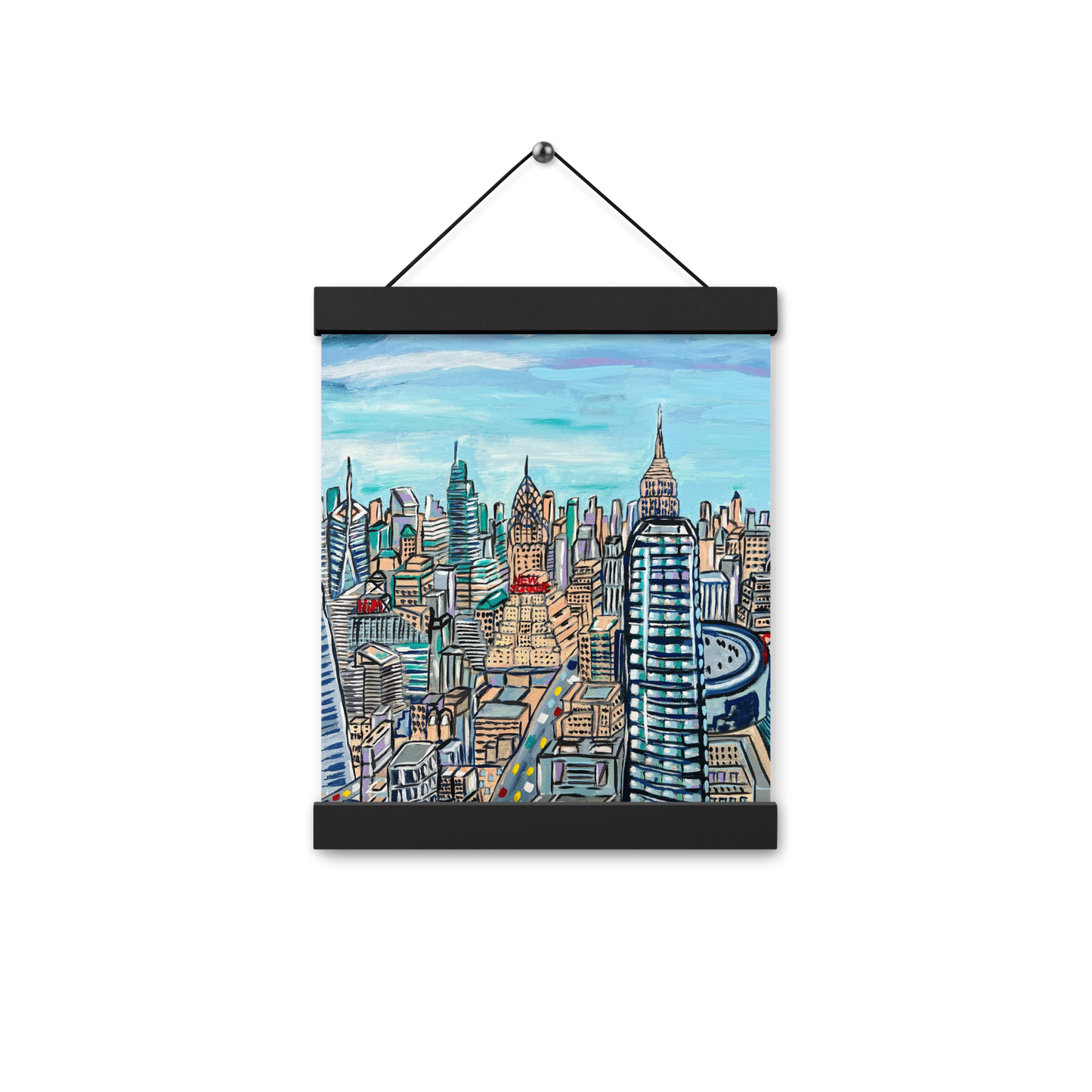 NYC Manhattan Skyline Canvas Poster with hangers