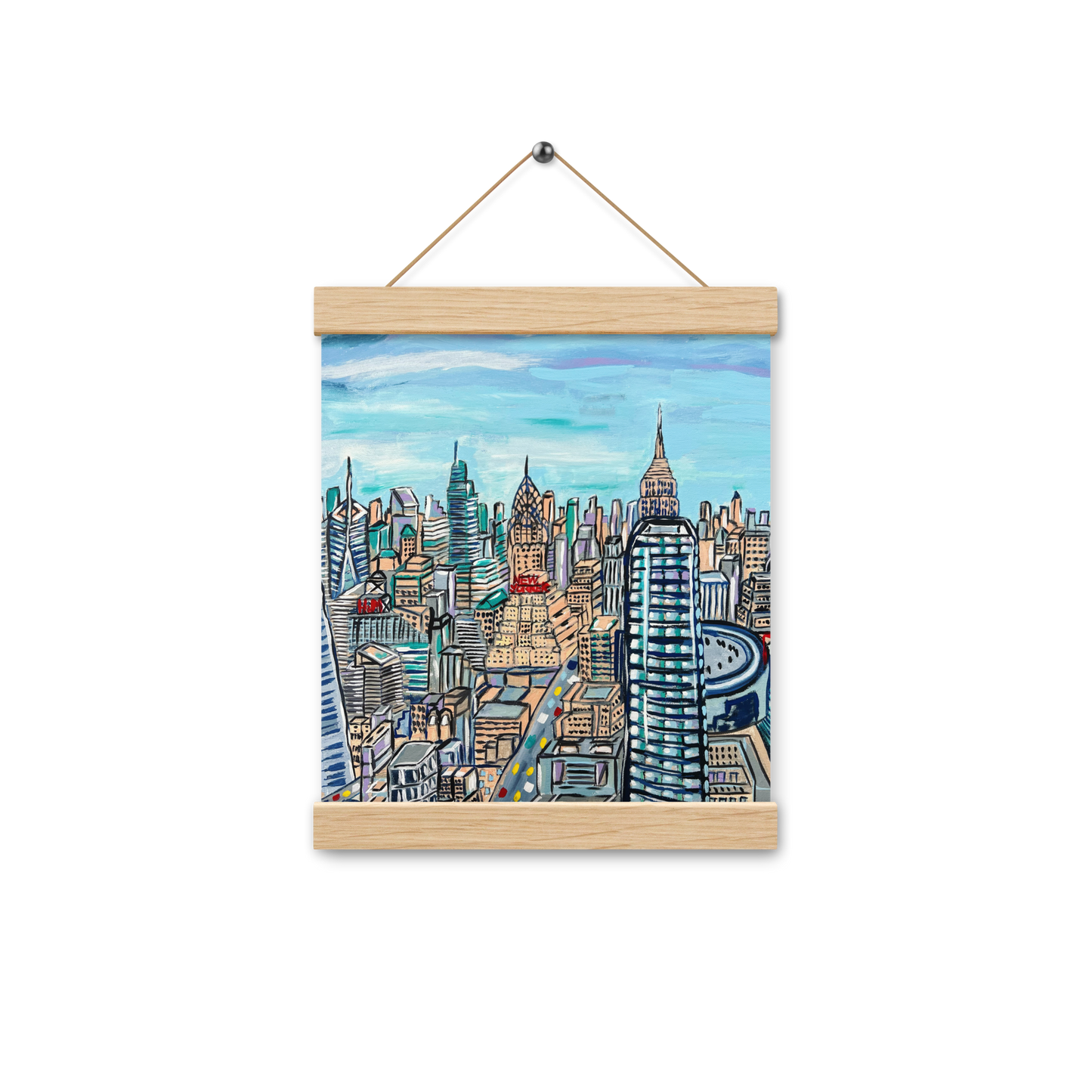 NYC Manhattan Skyline Canvas Poster with hangers