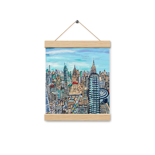 NYC Manhattan Skyline Canvas Poster with hangers