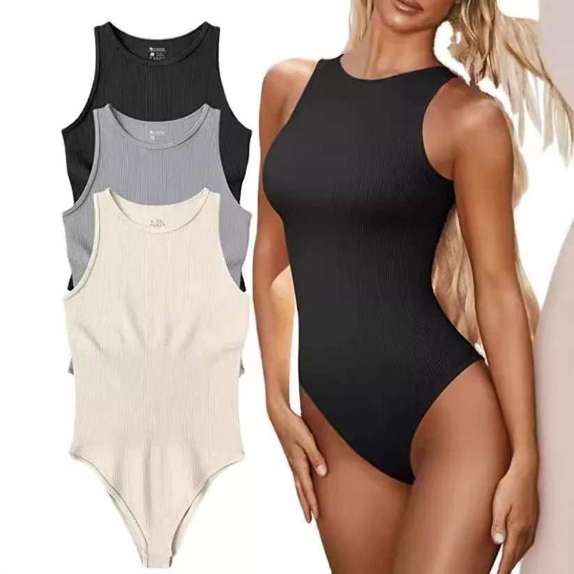 Explosions Summer Tight Jumpsuit Sleeveless Pit Strip Jumpsuit Triangle - Canvas & Charms