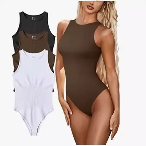 Explosions Summer Tight Jumpsuit Sleeveless Pit Strip Jumpsuit Triangle - Canvas & Charms