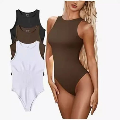 Explosions Summer Tight Jumpsuit Sleeveless Pit Strip Jumpsuit Triangle - Canvas & Charms