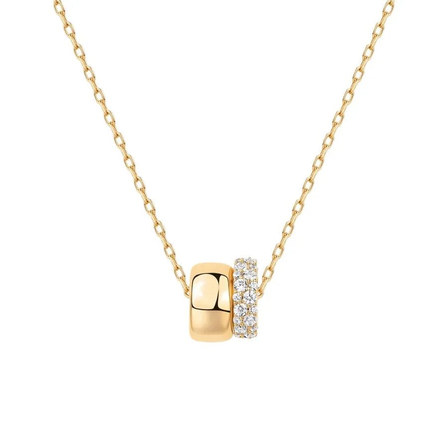 Fashion Light Luxury Diamond-encrusted Slim Waist Pendant Elegant Exquisite Versatile Women's Necklace Accessory - Canvas & Charms