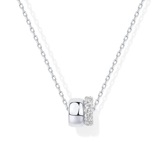 Fashion Light Luxury Diamond-encrusted Slim Waist Pendant Elegant Exquisite Versatile Women's Necklace Accessory - Canvas & Charms