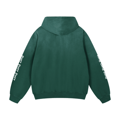 Funny Cute Hoodie with Kitten This Is Who You Are Being Mean To Heavyweight Sunfade Oversized - Canvas & Charms