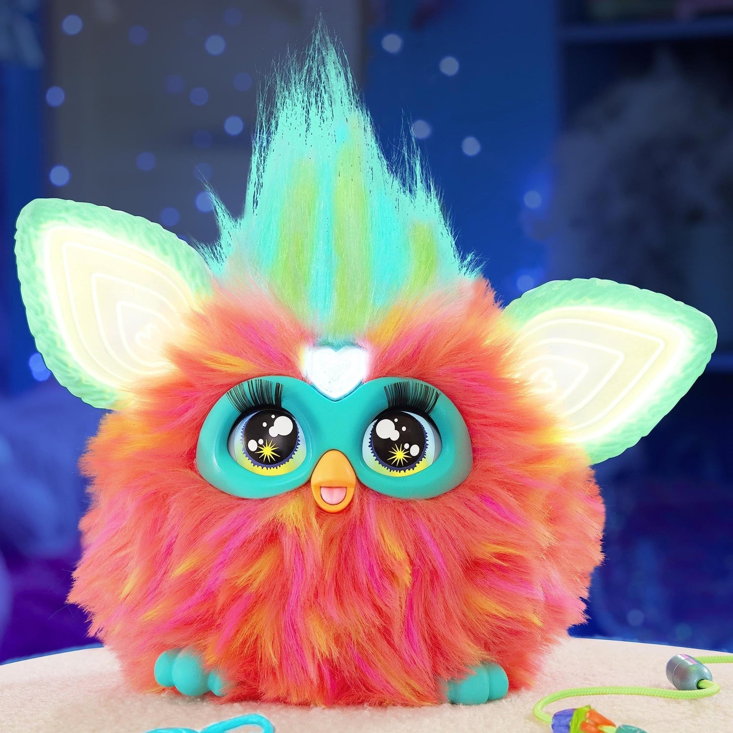 Furby Coral, 15 Fashion Accessories, Interactive Plush Toys for 6 Year Old Girls & Boys & Up, Voice Activated Animatronic - Canvas & Charms