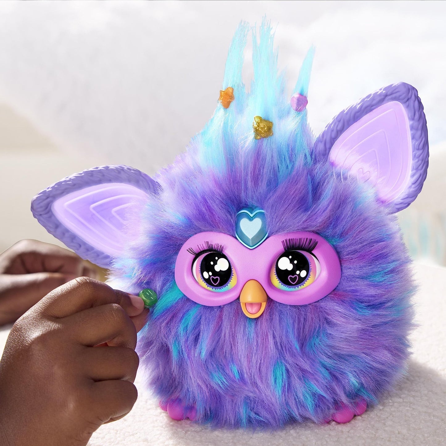 Furby Coral, 15 Fashion Accessories, Interactive Plush Toys for 6 Year Old Girls & Boys & Up, Voice Activated Animatronic - Canvas & Charms
