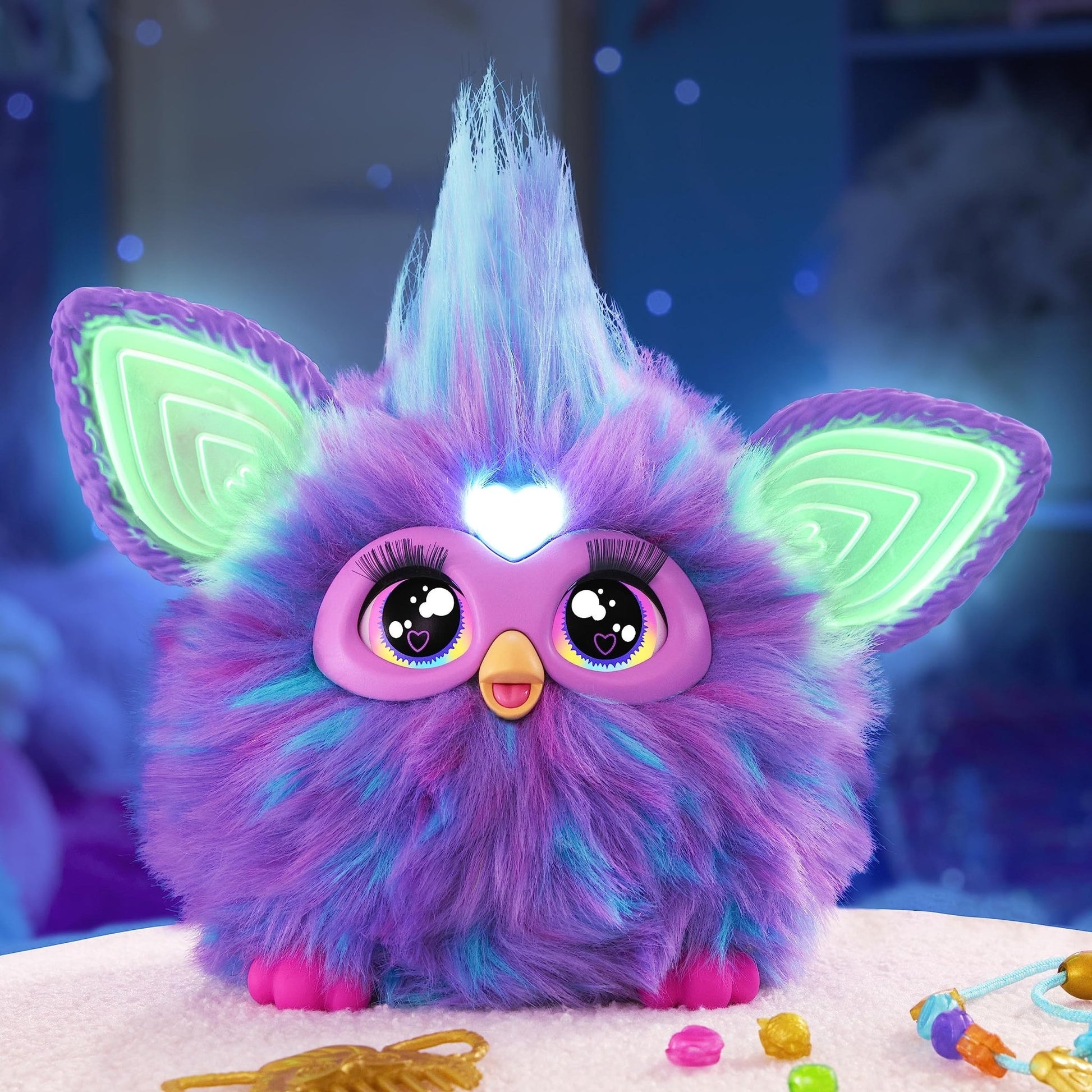 Furby Coral, 15 Fashion Accessories, Interactive Plush Toys for 6 Year Old Girls & Boys & Up, Voice Activated Animatronic - Canvas & Charms