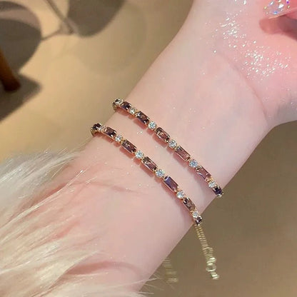 Heart Shape Butterfly Copper Zircon Plating box chain Tennis Chain Bracelets - Canvas & Charms