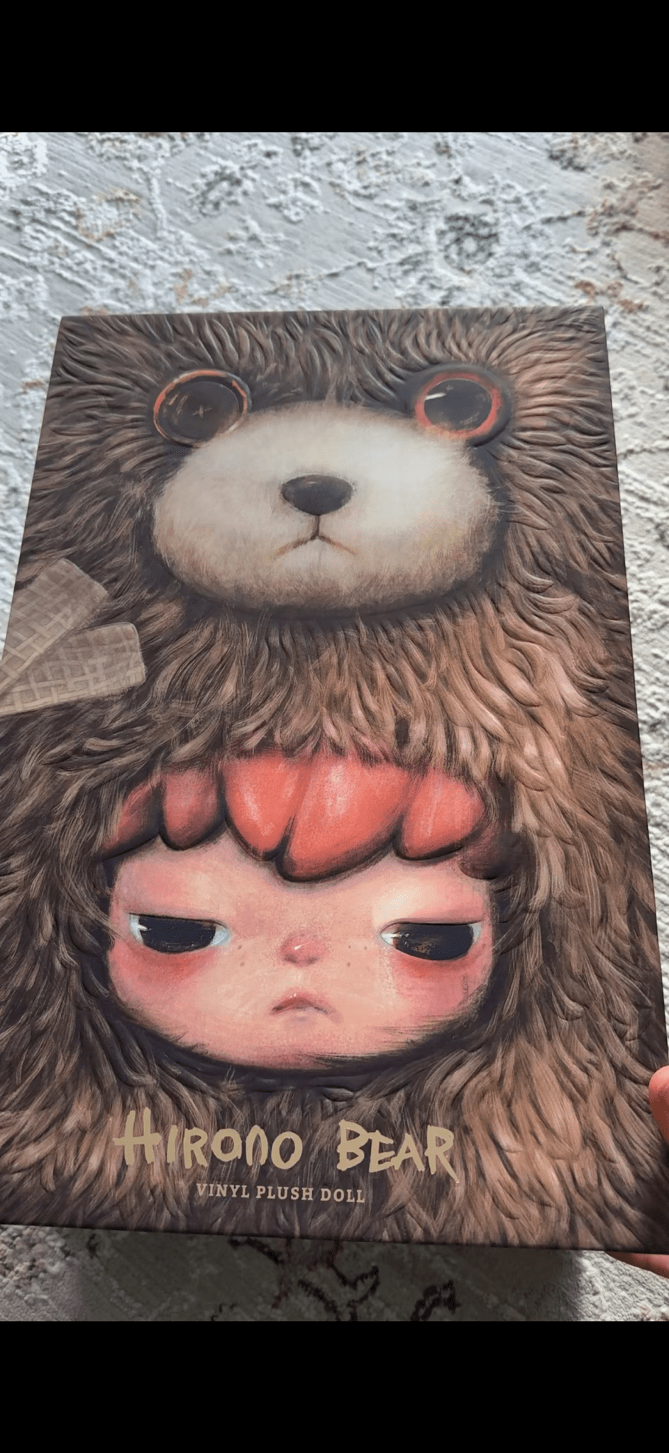 Hirono Bear Vinyl Plush Doll Authentic POP MART 14.96 inches Height Collectible Toy Gift for Boys and Girls - Canvas & Charms