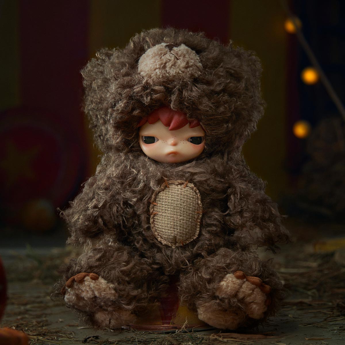 Hirono Bear Vinyl Plush Doll Authentic POP MART 14.96 inches Height Collectible Toy Gift for Boys and Girls - Canvas & Charms