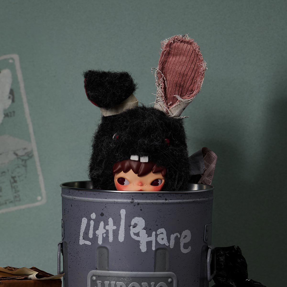 Hirono Little Hare Plush Doll Pendant Authentic Pop Mart - Canvas & Charms