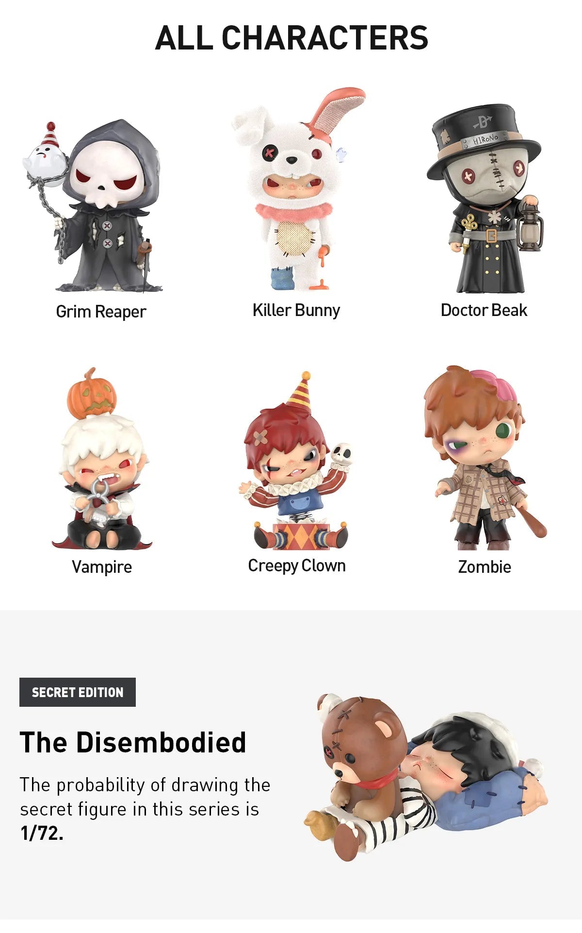 Hirono Monsters' Carnival Series Authentic Pop Mart Figures - Canvas & Charms