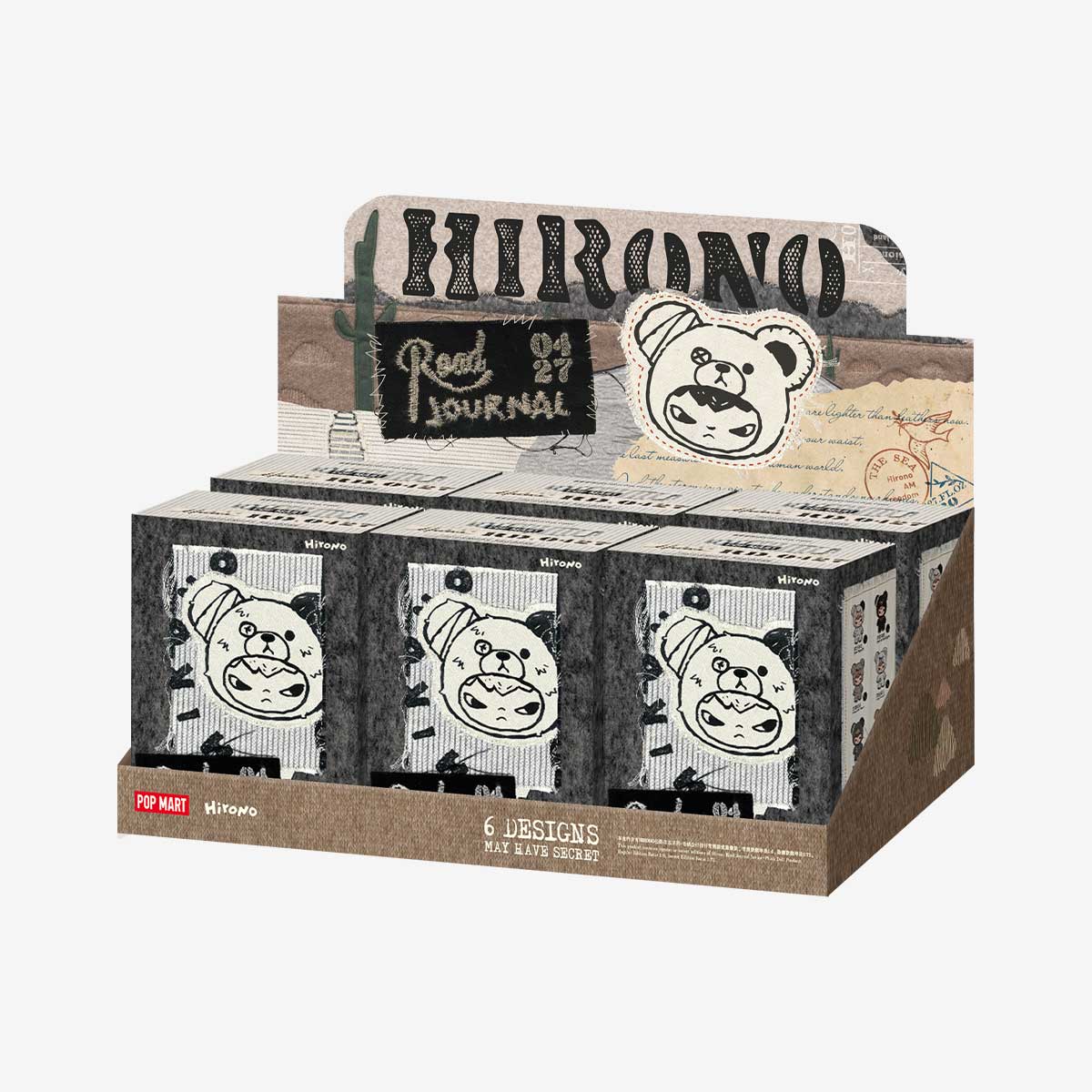 Hirono Road Journal Series Authentic Pop Mart Plush Doll Pendant Blind Box - Canvas & Charms