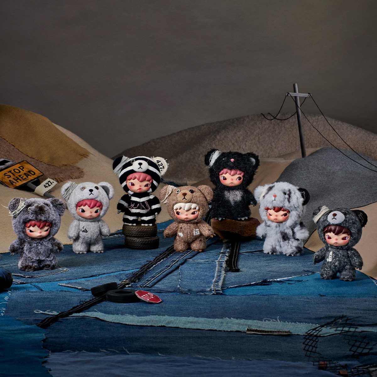Hirono Road Journal Series Authentic Pop Mart Plush Doll Pendant Blind Box - Canvas & Charms