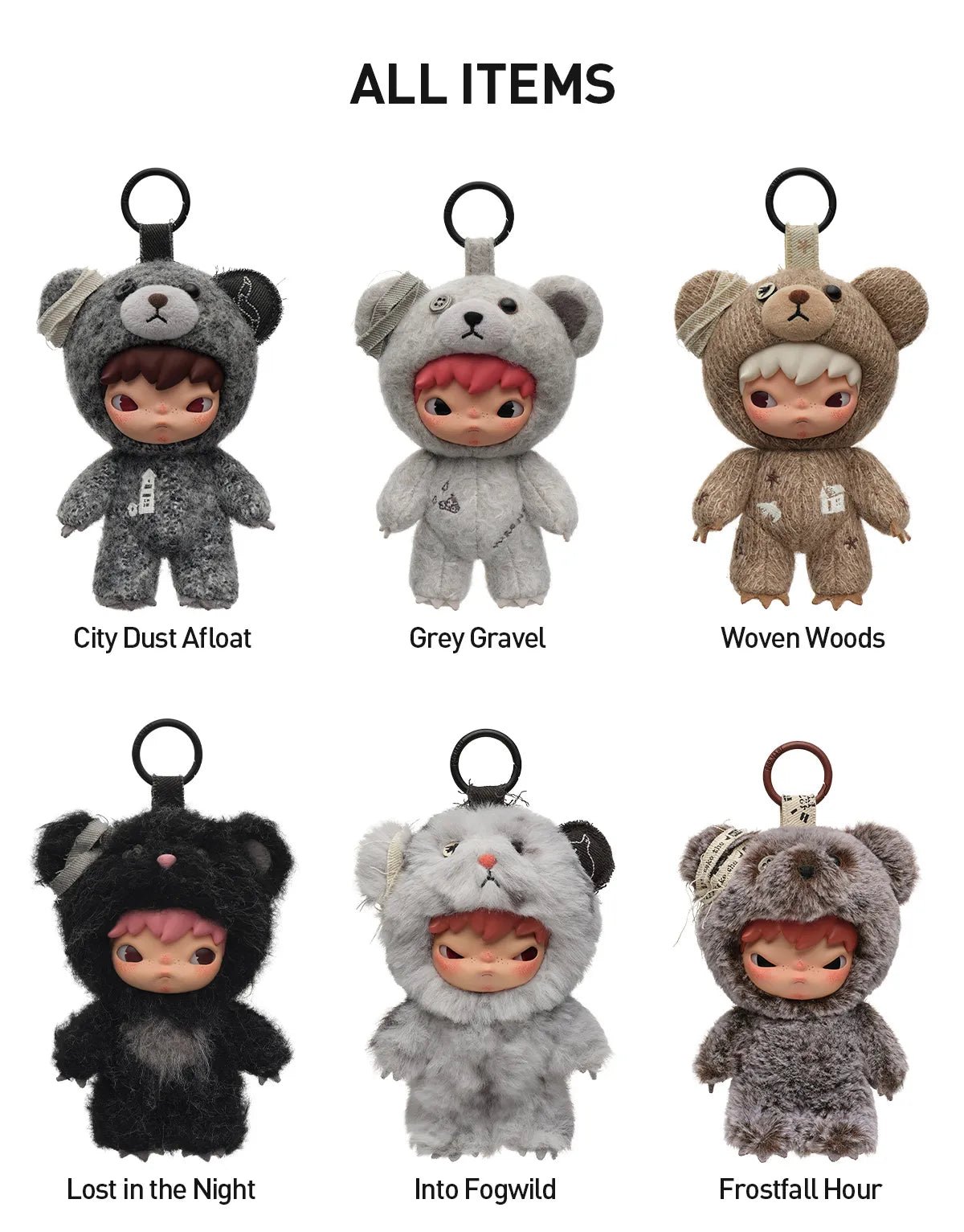 Hirono Road Journal Series Authentic Pop Mart Plush Doll Pendant Blind Box - Canvas & Charms