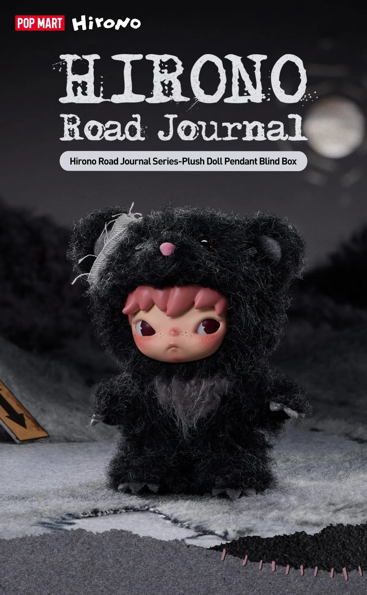 Hirono Road Journal Series Authentic Pop Mart Plush Doll Pendant Blind Box - Canvas & Charms