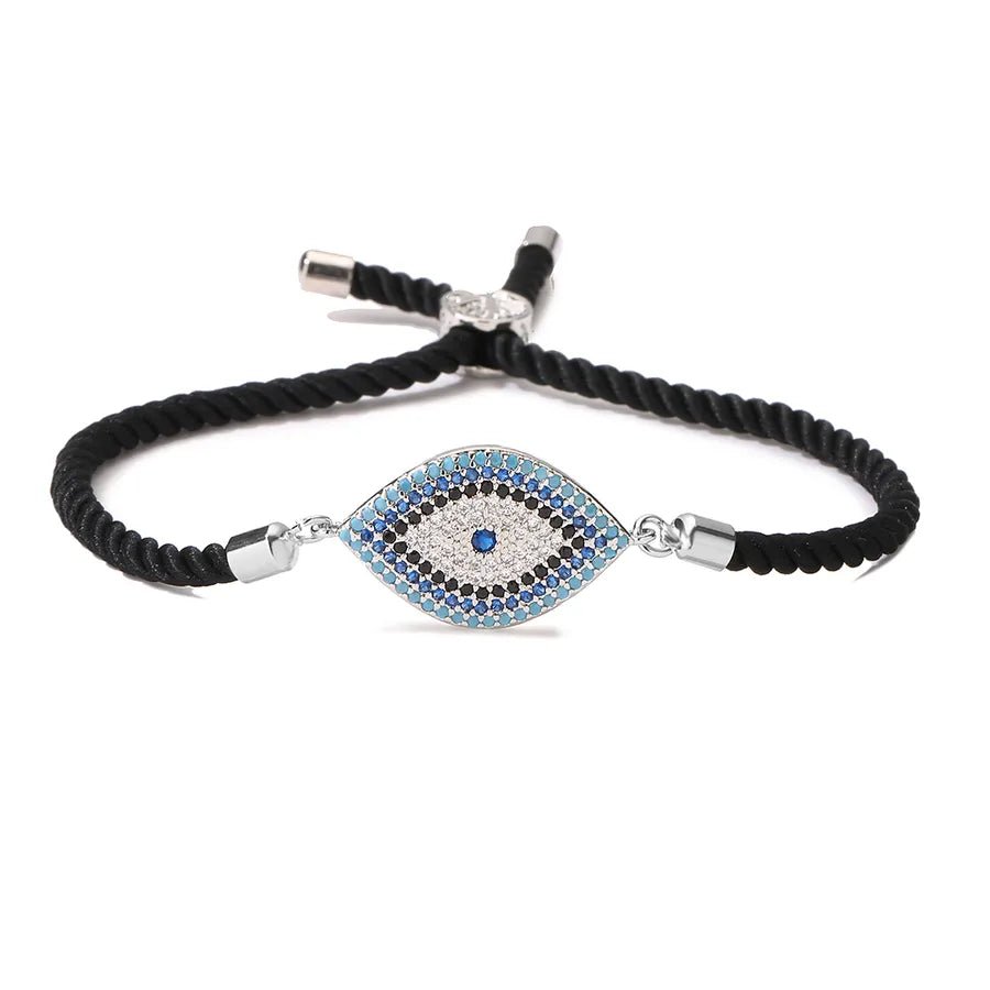 ins style devil's eye copper plating inlay zircon 18k gold plated bracelets - Canvas & Charms