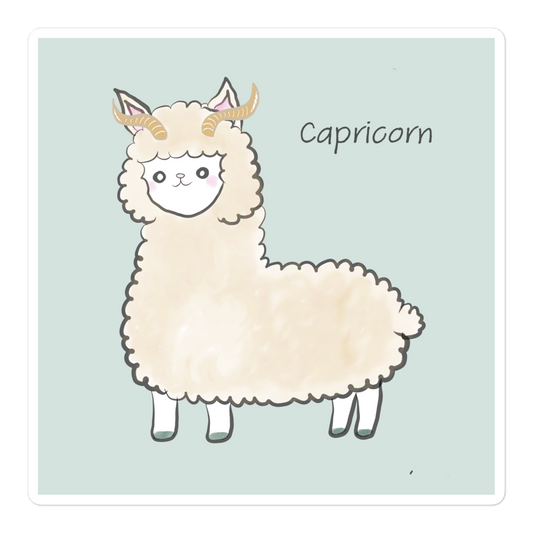 Cute Alpaca Capricorn Zodiac Sign Bubble-free stickers Success