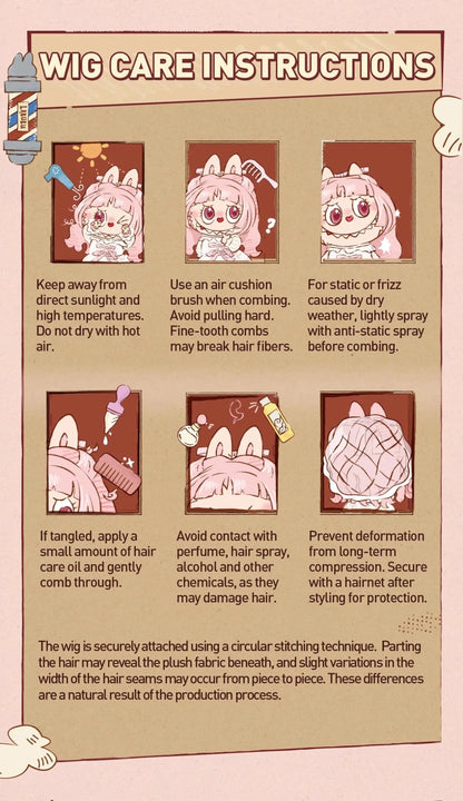 Labubu Hair Salon Series The Monsters Authentic Pop Mart Plush Pendant Blind Box - Canvas & Charms
