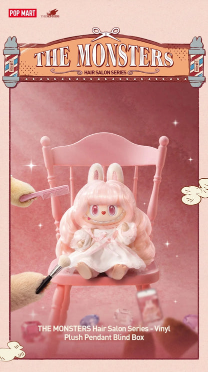 Labubu Hair Salon Series The Monsters Authentic Pop Mart Plush Pendant Blind Box - Canvas & Charms
