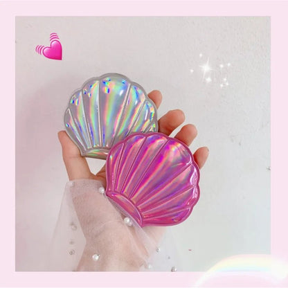 laser color girl bling portable double - sided makeup mirror accessories - Canvas & Charms