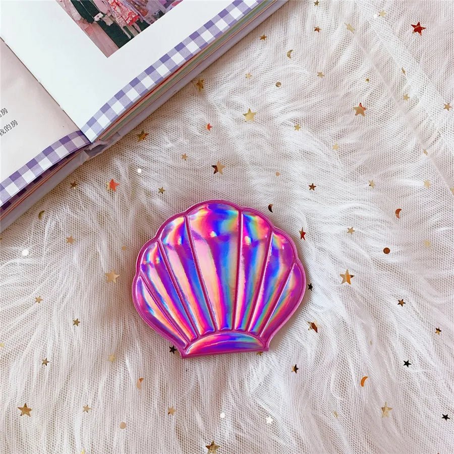 laser color girl bling portable double - sided makeup mirror accessories - Canvas & Charms