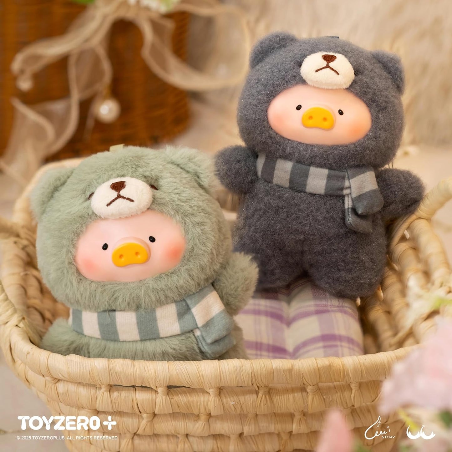 Lulu The Piggy Blind Box - Joyful Time Series Plush Keychain Blind Boxes Figures Cute Stuffed Animals Mystery Box - Canvas & Charms