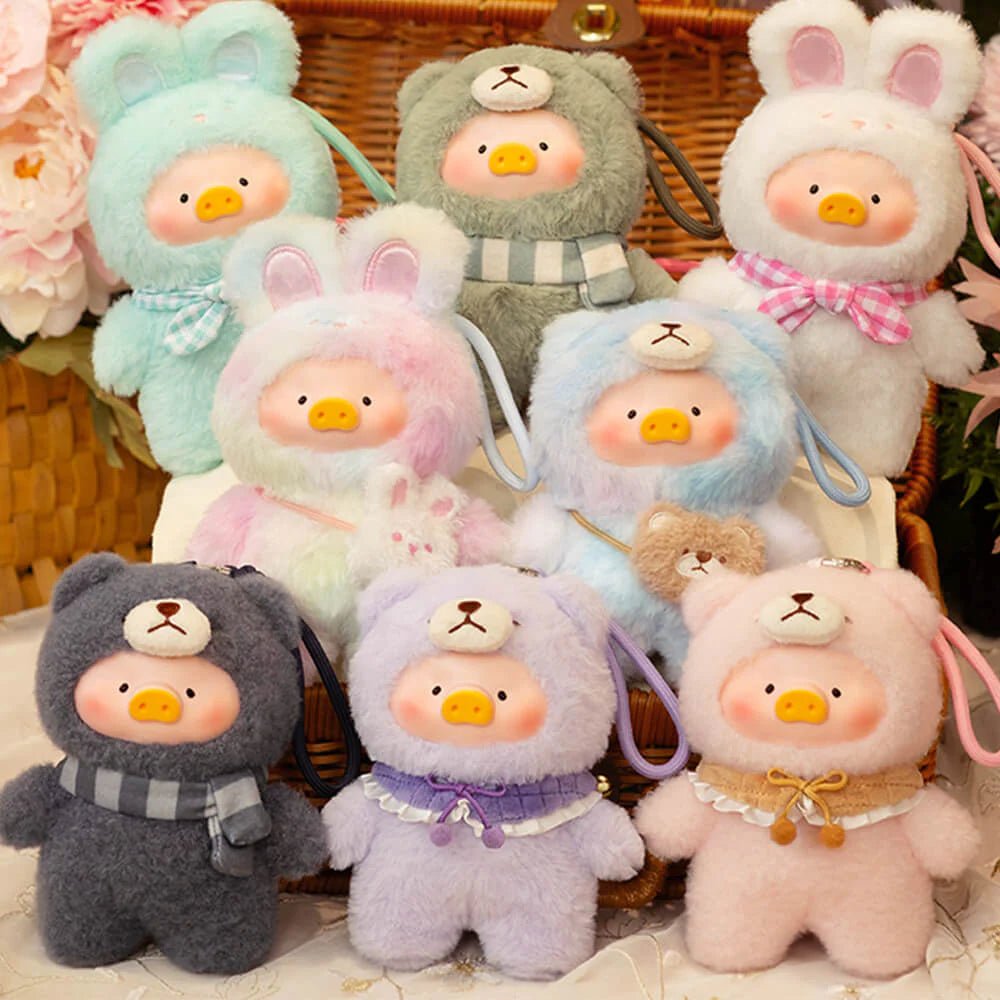 Lulu The Piggy Blind Box - Joyful Time Series Plush Keychain Blind Boxes Figures Cute Stuffed Animals Mystery Box - Canvas & Charms