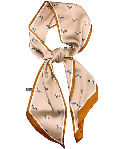 Mitzah Head Scarf Mulberry Silk Imitation Women's 59" Fashion Neck Satin Scarfs for Bag 59 * 5.9” - Canvas & Charms