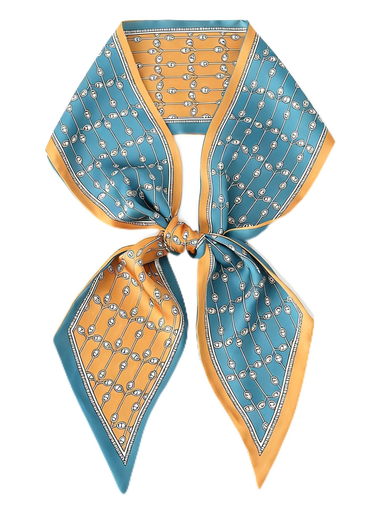 Mitzah Head Scarf Mulberry Silk Imitation Women's 59" Fashion Neck Satin Scarfs for Bag 59 * 5.9” - Canvas & Charms