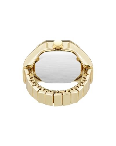 Nine West Women's Ring Watch Gold/Tan/Silver/Pink - Canvas & Charms